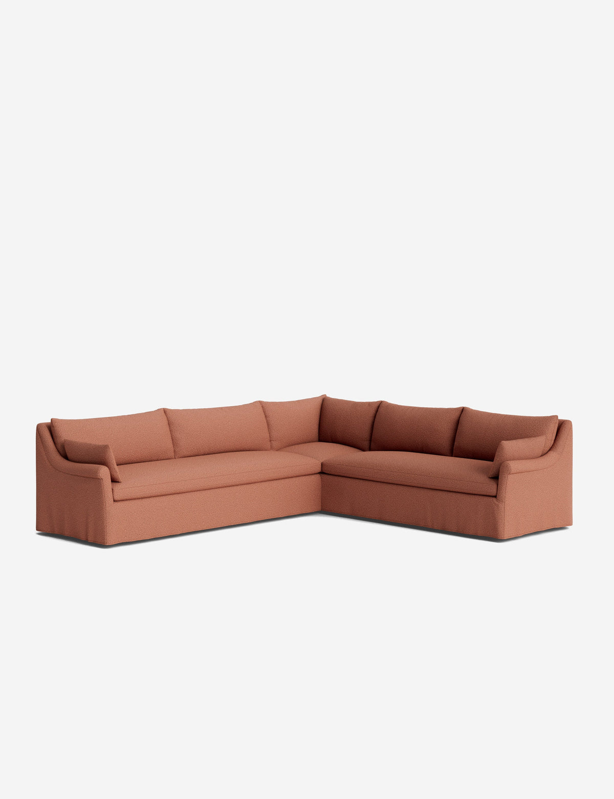 Portola Rolled Arm Slipcover Corner Sectional Sofa
