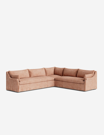 Portola Rolled Arm Slipcover Corner Sectional Sofa