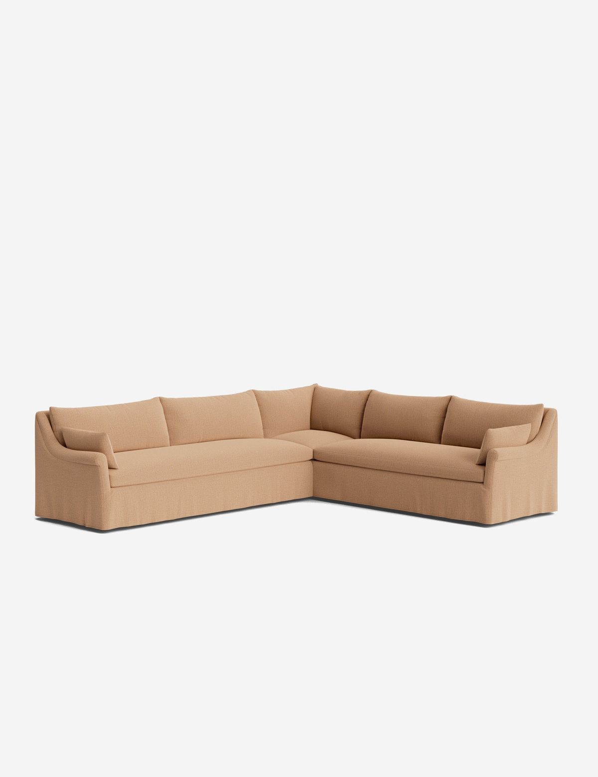 Portola Rolled Arm Slipcover Corner Sectional Sofa