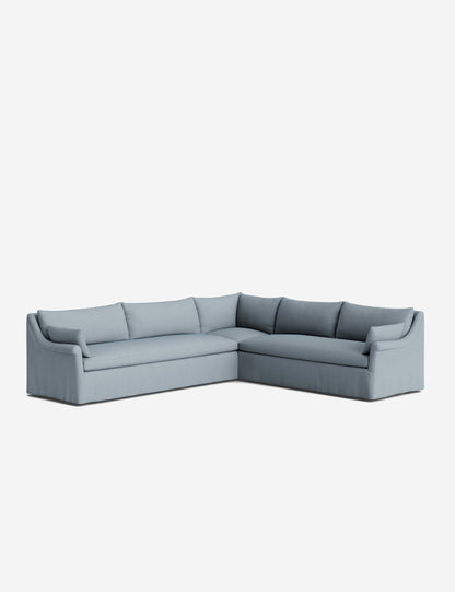 Portola Rolled Arm Slipcover Corner Sectional Sofa