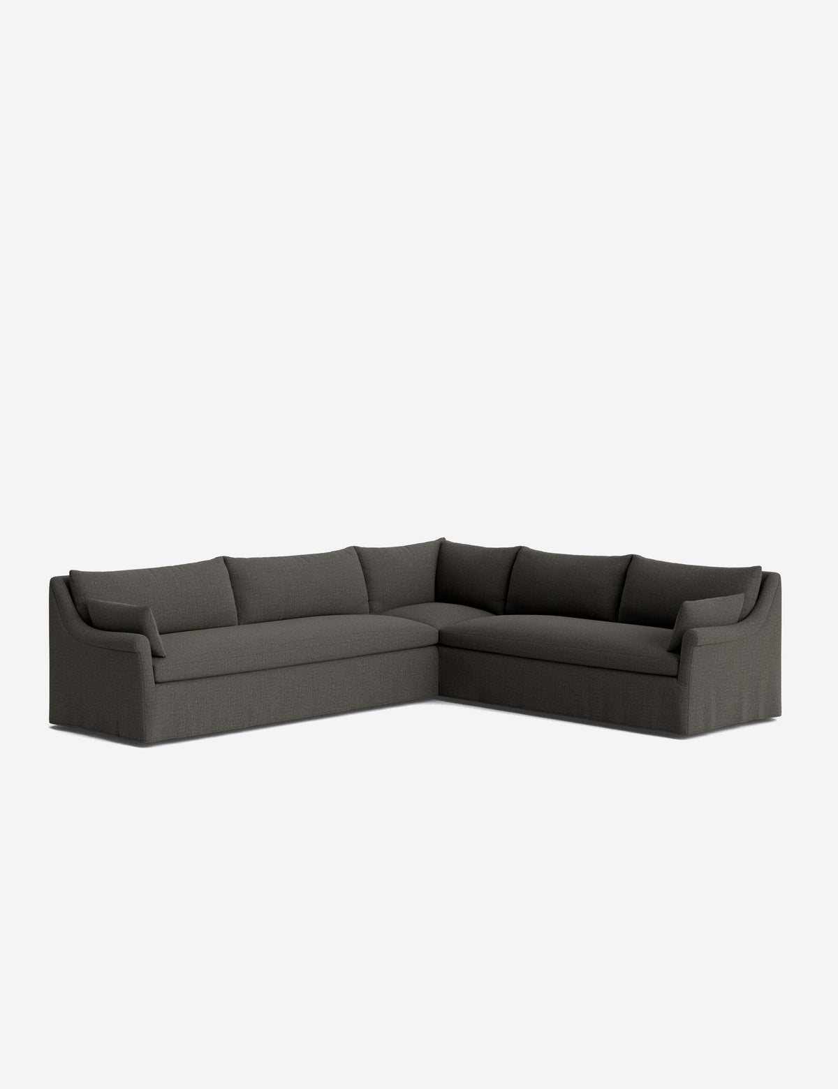 Portola Rolled Arm Slipcover Corner Sectional Sofa