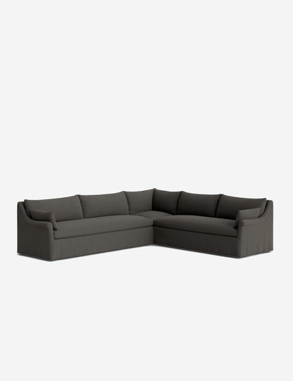 Portola Rolled Arm Slipcover Corner Sectional Sofa