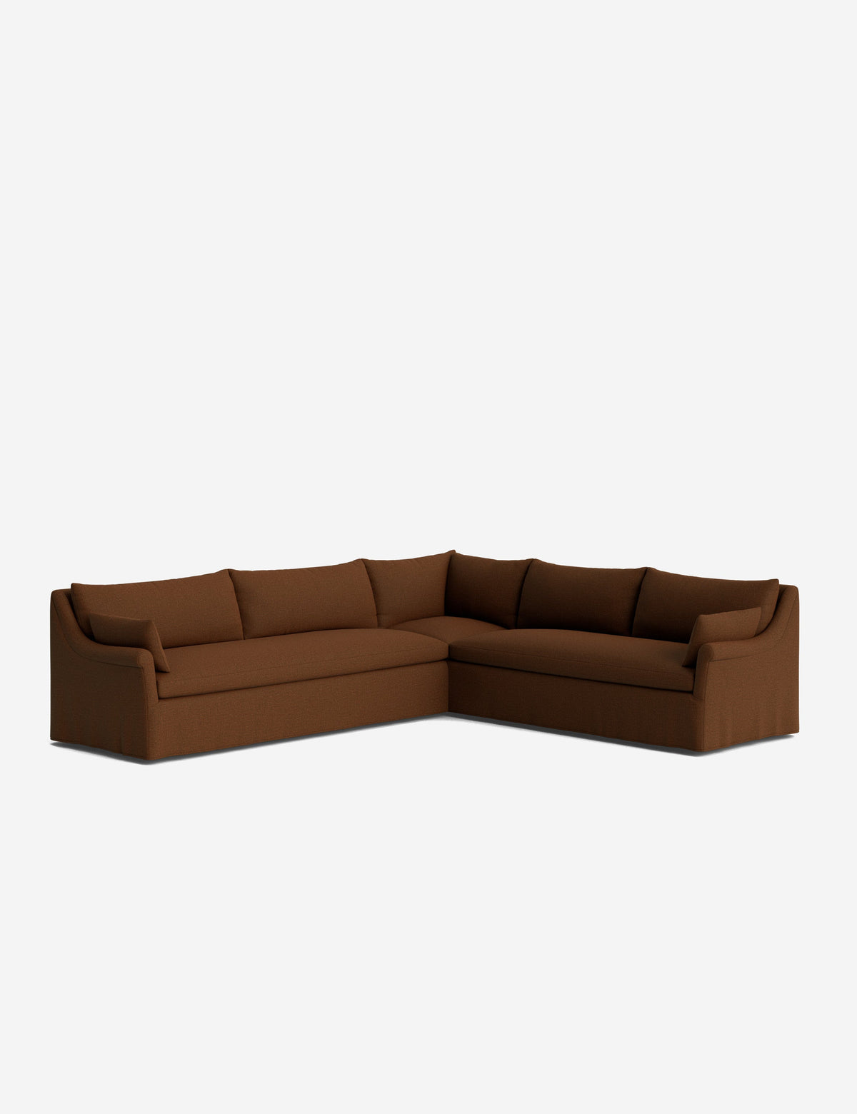 Portola Rolled Arm Slipcover Corner Sectional Sofa