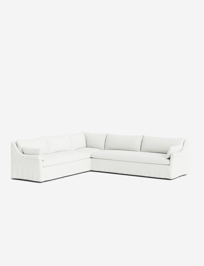 Portola Rolled Arm Slipcover Corner Sectional Sofa