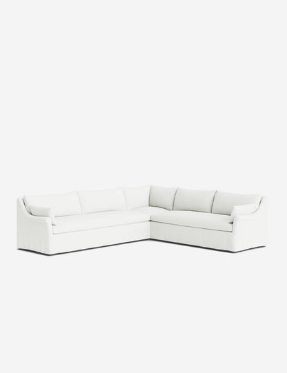 Portola Rolled Arm Slipcover Corner Sectional Sofa