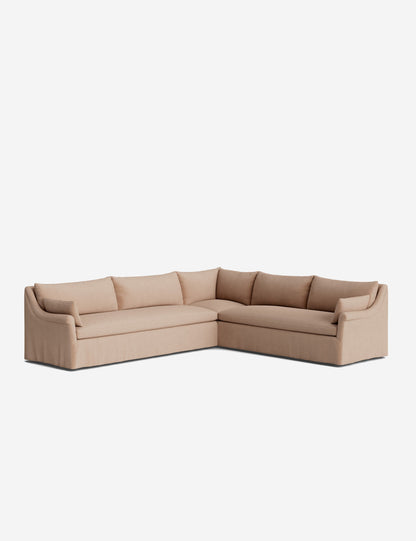 Portola Rolled Arm Slipcover Corner Sectional Sofa
