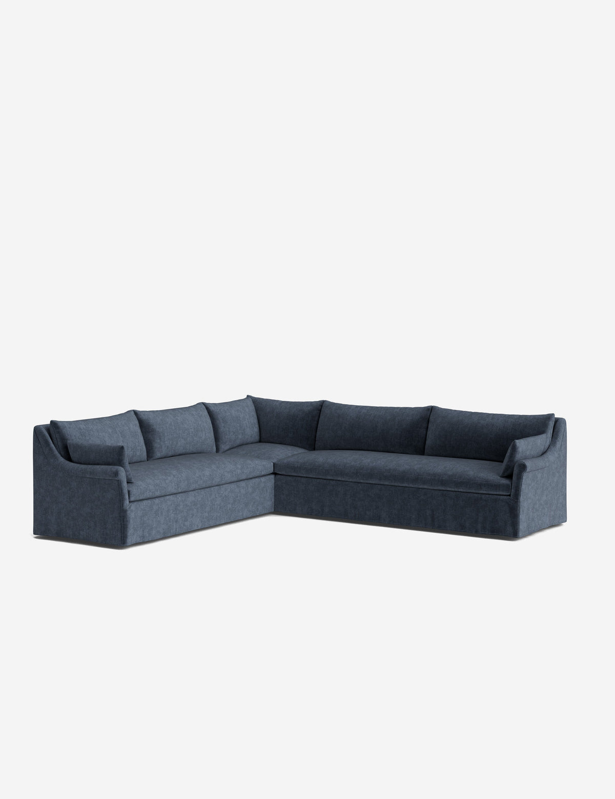 Portola Rolled Arm Slipcover Corner Sectional Sofa
