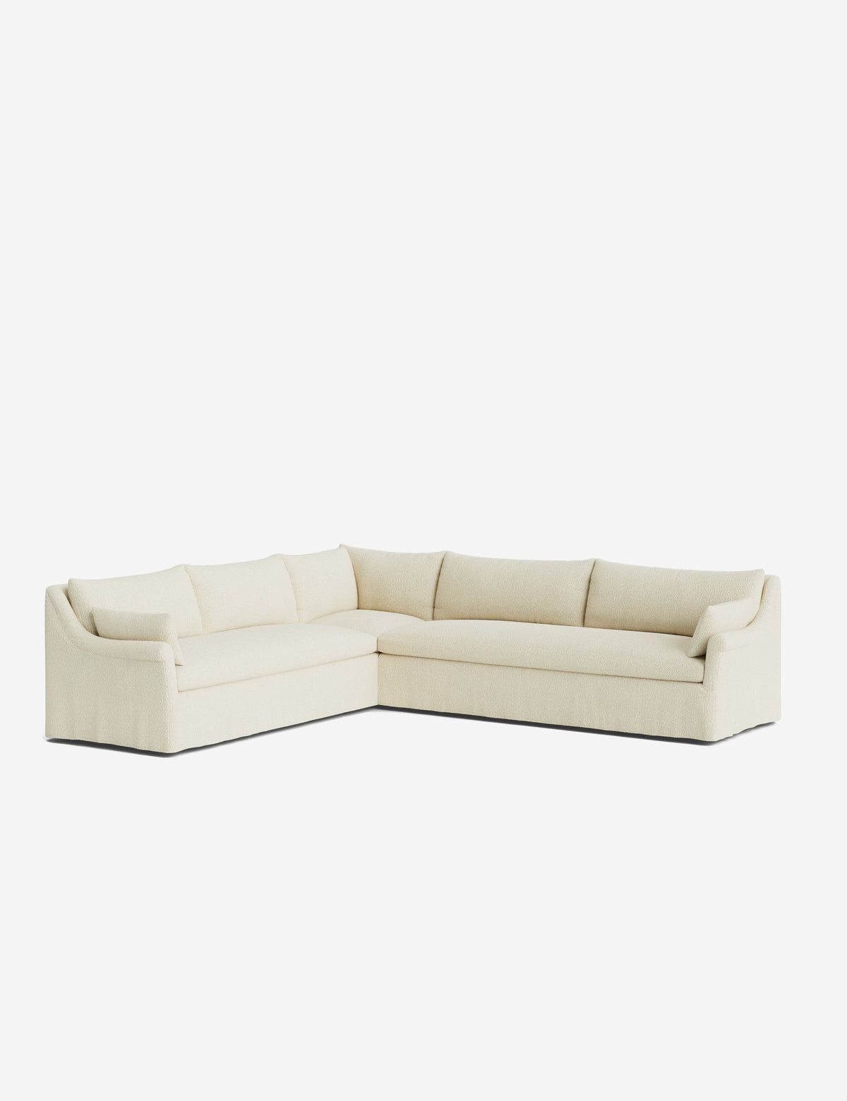 Portola Rolled Arm Slipcover Corner Sectional Sofa