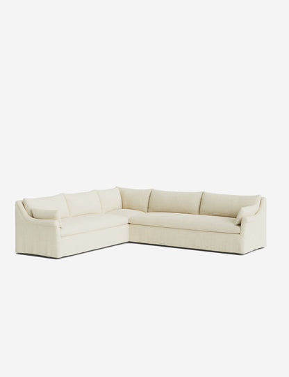 Portola Rolled Arm Slipcover Corner Sectional Sofa