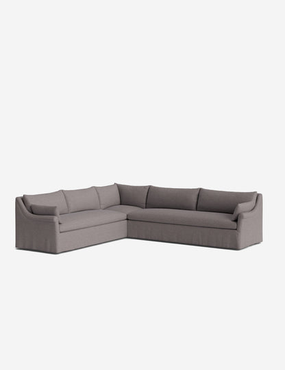 Portola Rolled Arm Slipcover Corner Sectional Sofa