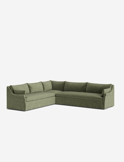 Portola Rolled Arm Slipcover Corner Sectional Sofa