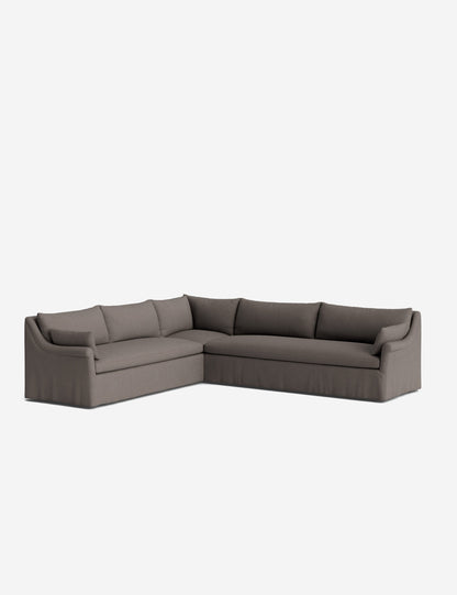 Portola Rolled Arm Slipcover Corner Sectional Sofa