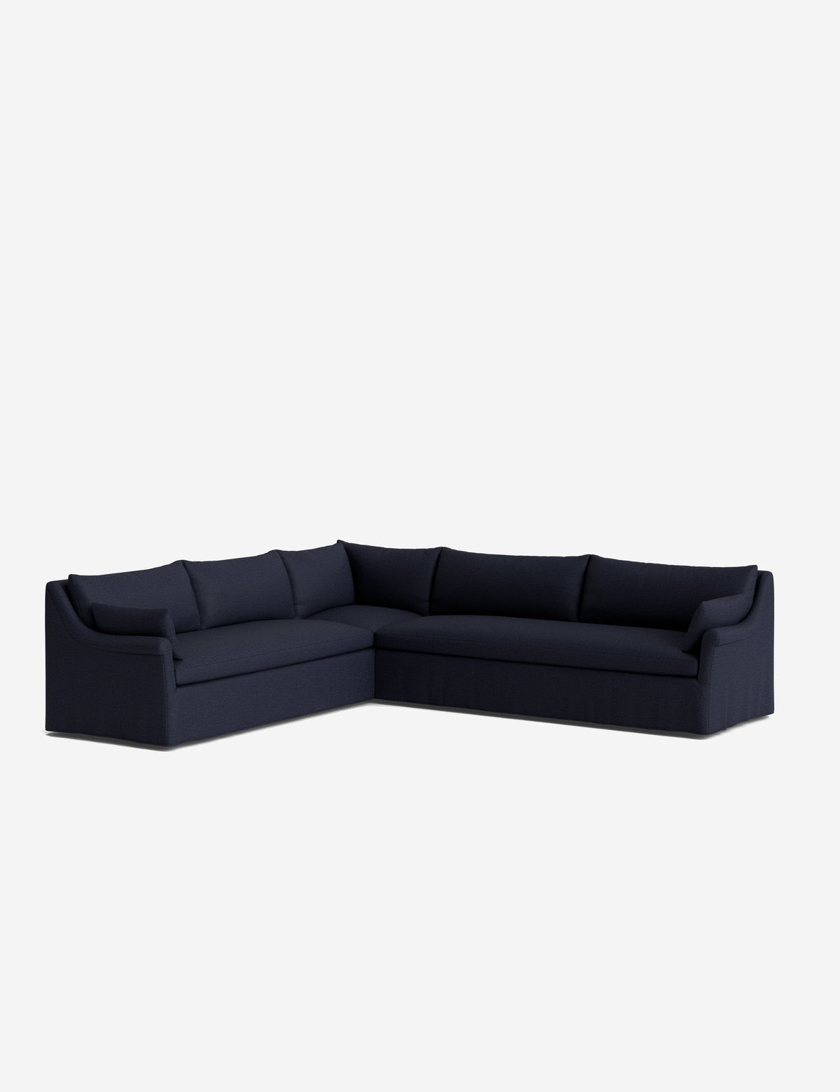 Portola Rolled Arm Slipcover Corner Sectional Sofa