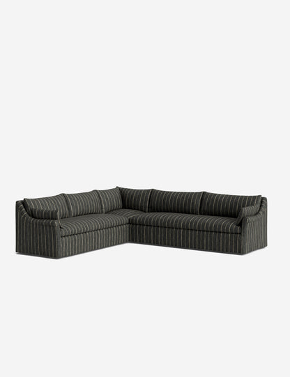 Portola Rolled Arm Slipcover Corner Sectional Sofa