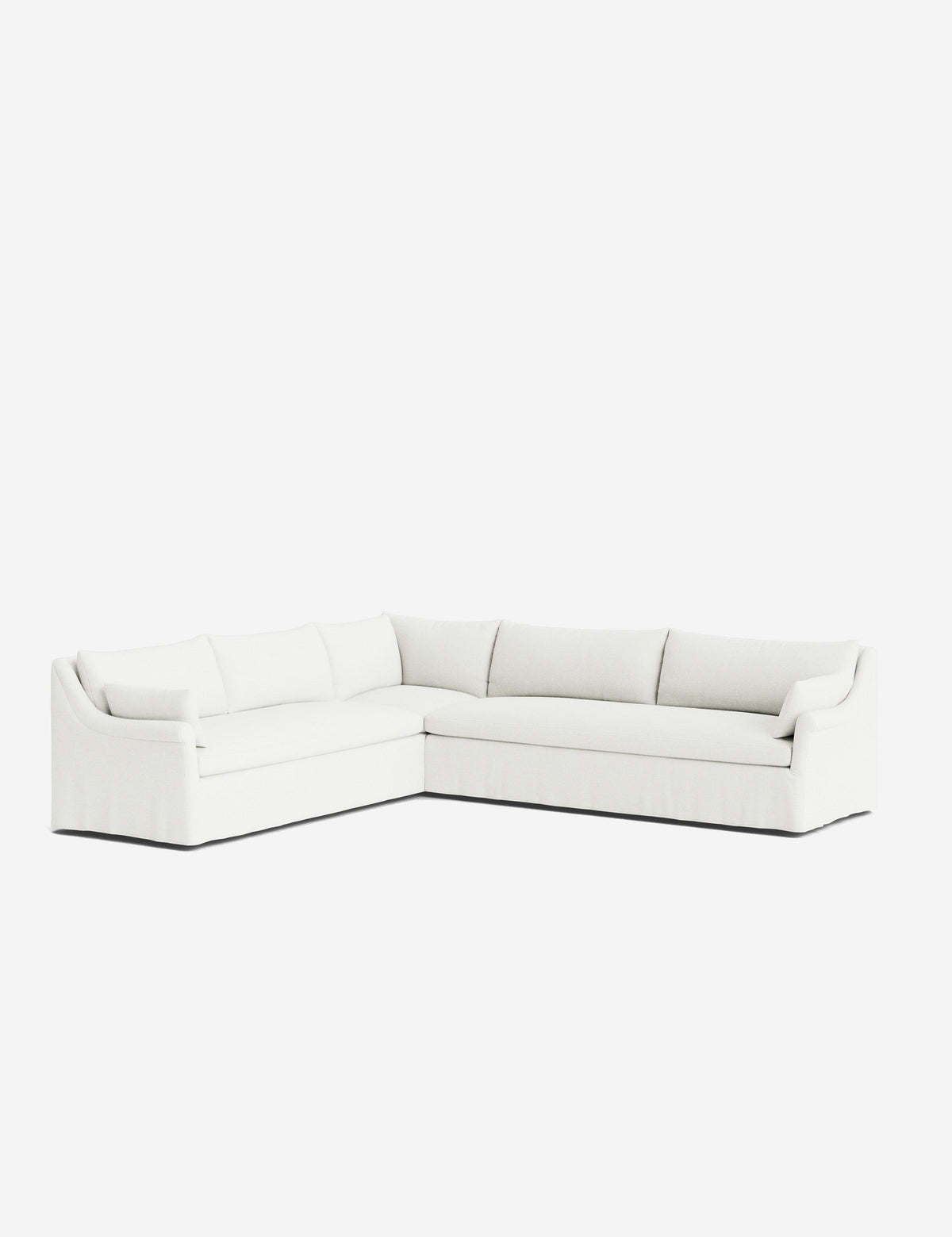 Portola Rolled Arm Slipcover Corner Sectional Sofa