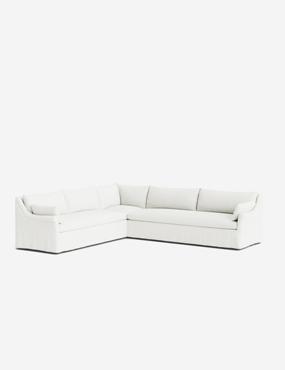 Portola Rolled Arm Slipcover Corner Sectional Sofa