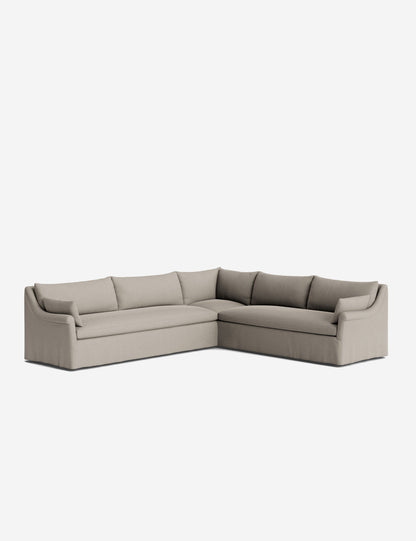 Portola Rolled Arm Slipcover Corner Sectional Sofa