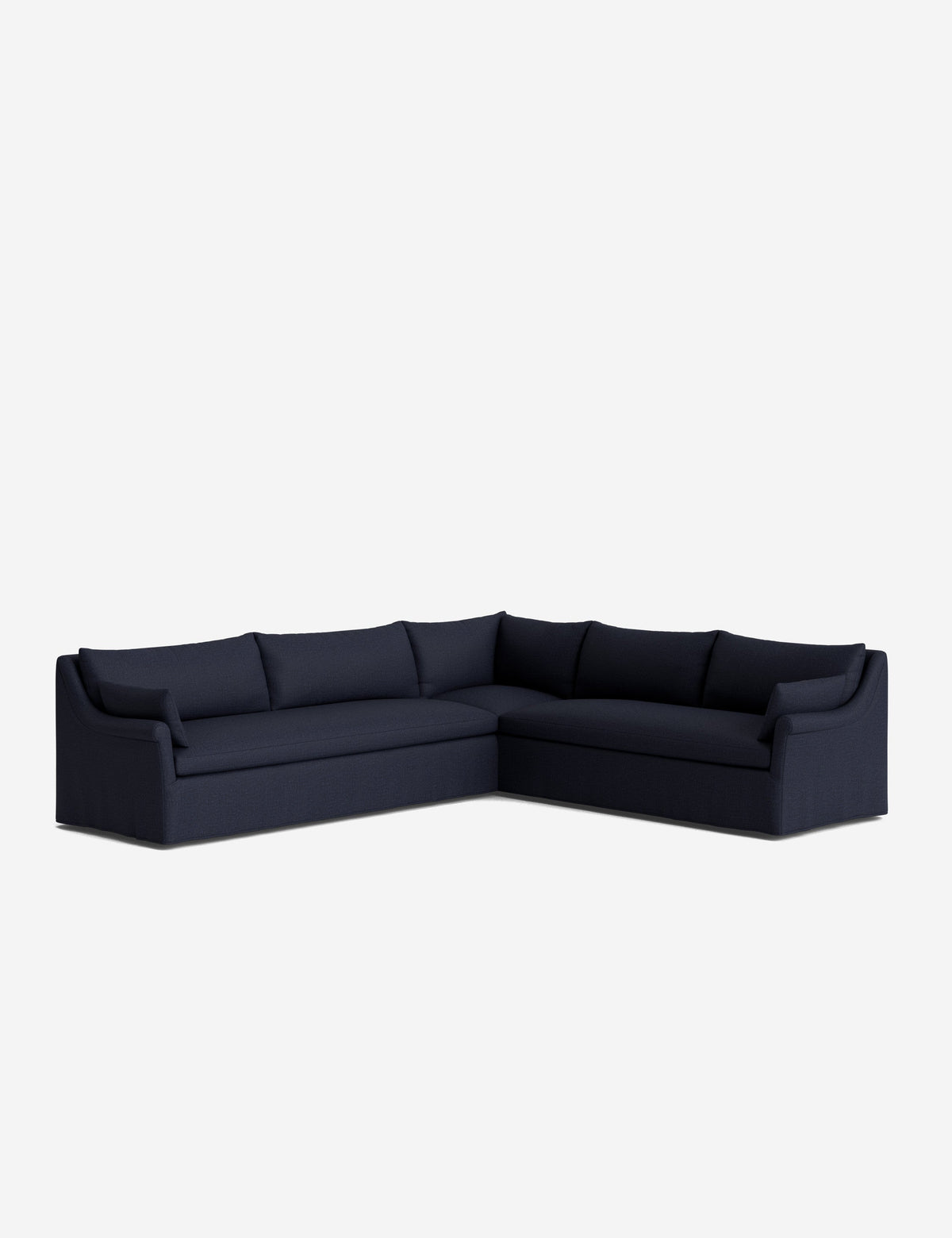 Portola Rolled Arm Slipcover Corner Sectional Sofa