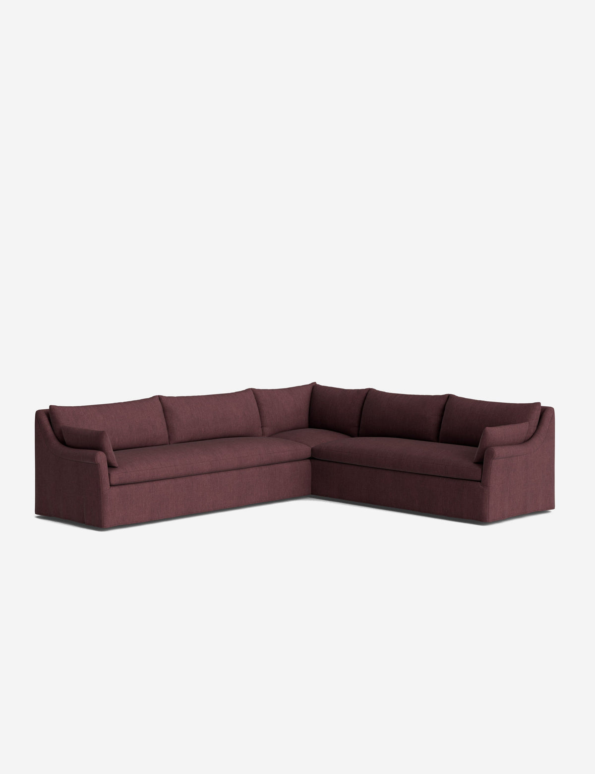 Portola Rolled Arm Slipcover Corner Sectional Sofa