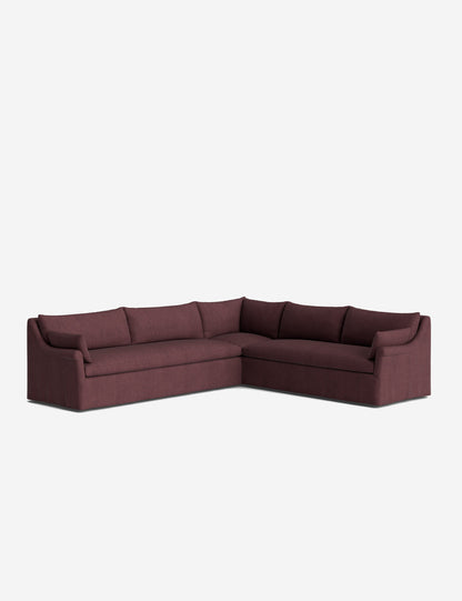 Portola Rolled Arm Slipcover Corner Sectional Sofa