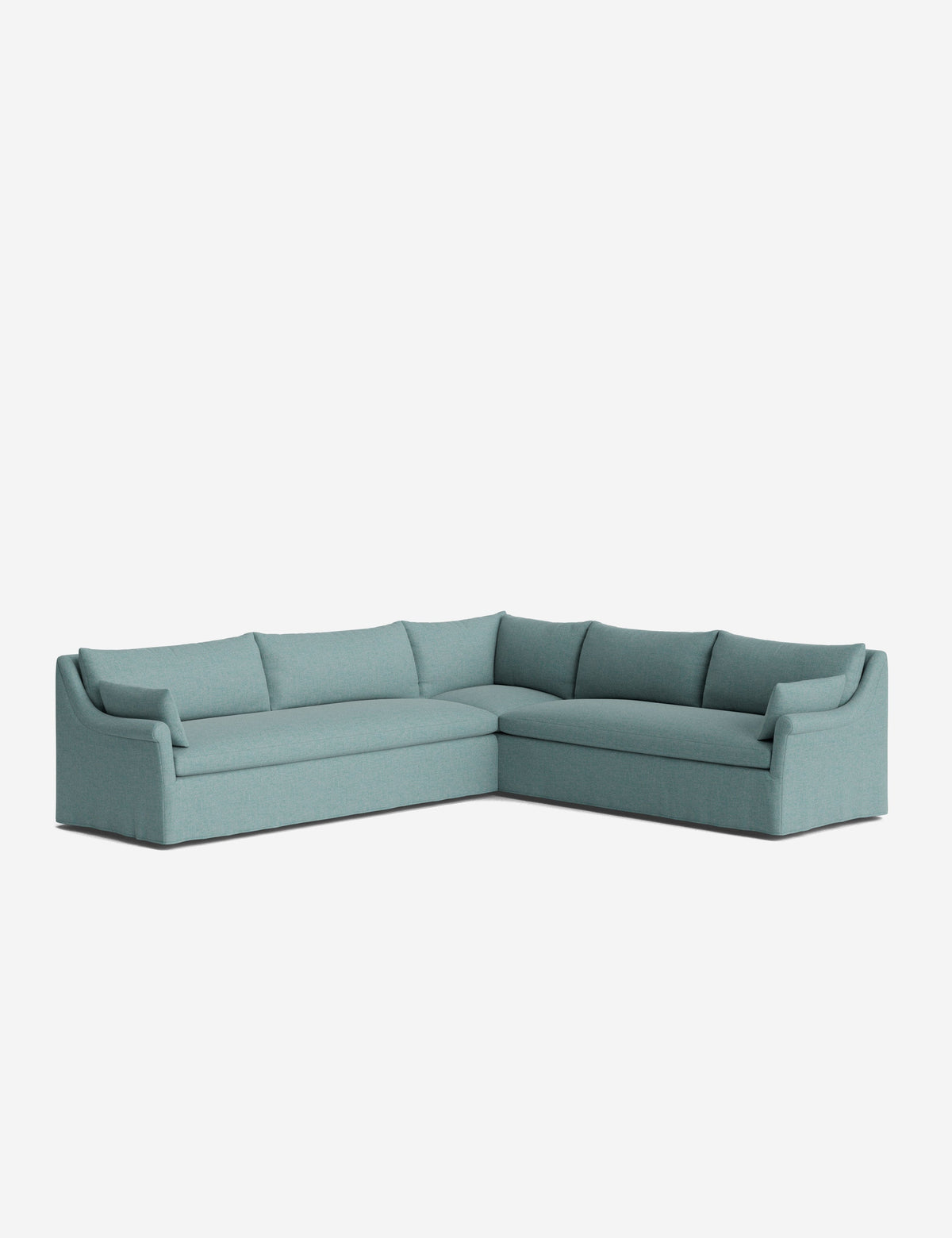 Portola Rolled Arm Slipcover Corner Sectional Sofa
