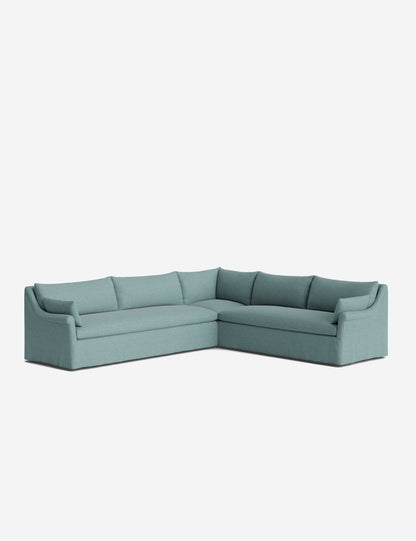Portola Rolled Arm Slipcover Corner Sectional Sofa