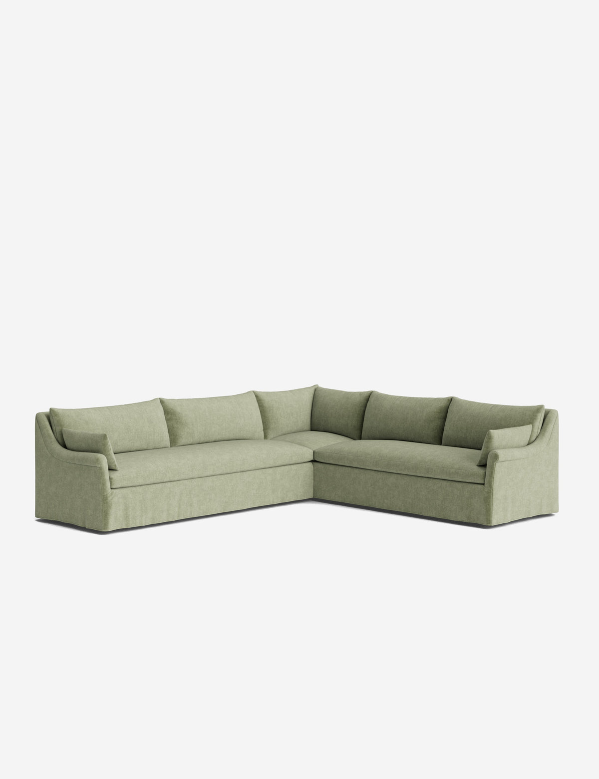 Portola Rolled Arm Slipcover Corner Sectional Sofa