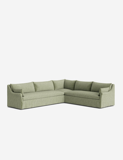 Portola Rolled Arm Slipcover Corner Sectional Sofa