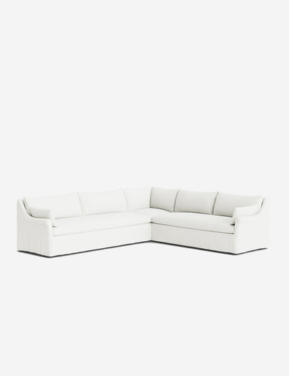 Portola Rolled Arm Slipcover Corner Sectional Sofa