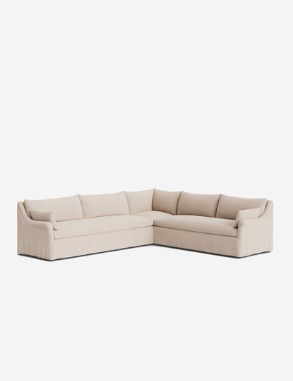 Portola Rolled Arm Slipcover Corner Sectional Sofa