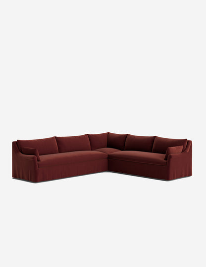 Portola Rolled Arm Slipcover Corner Sectional Sofa