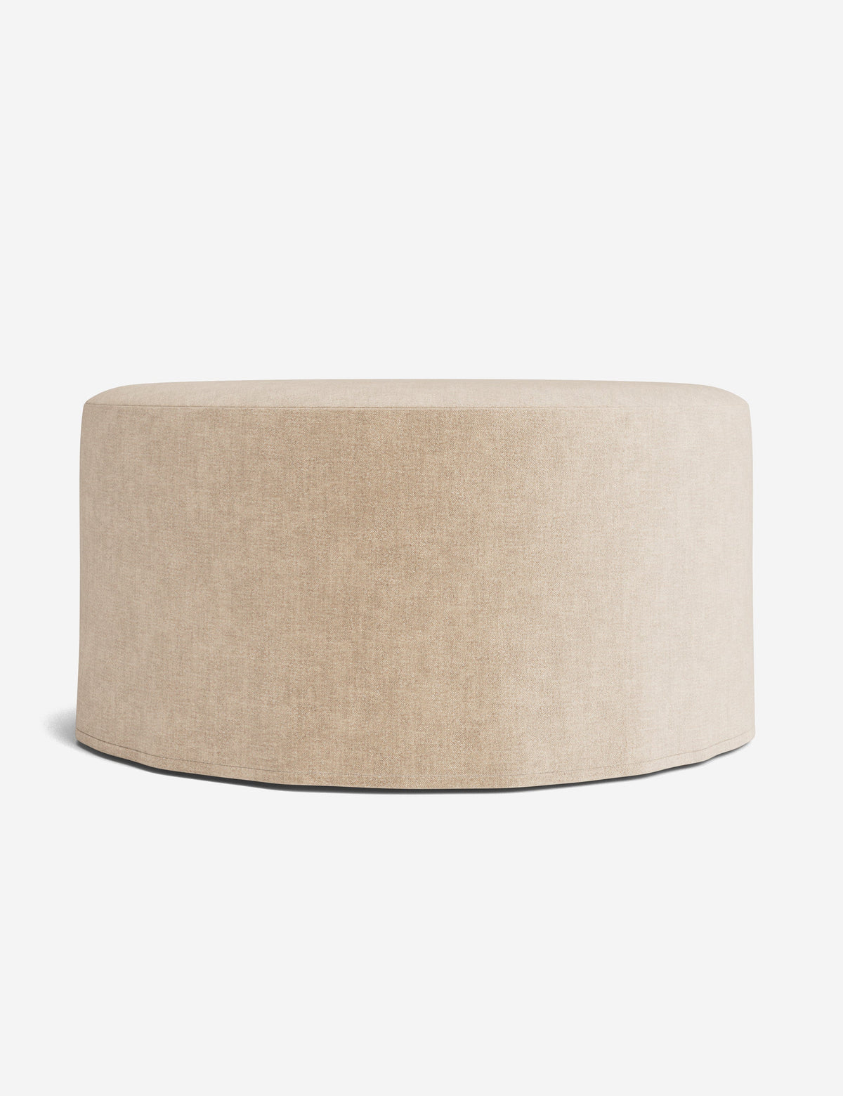 Portola Slipcover Round Ottoman