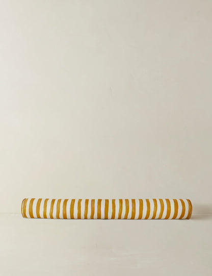 Painterly Stripe Linen Long Bolster Pillow by Sarah Sherman Samuel