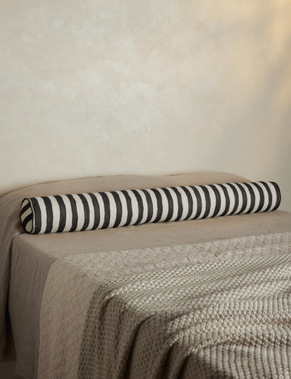 Painterly Stripe Linen Long Bolster Pillow by Sarah Sherman Samuel