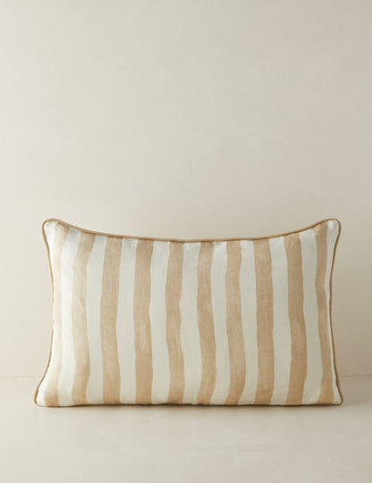 Painterly Stripe Linen Pillow by Sarah Sherman Samuel