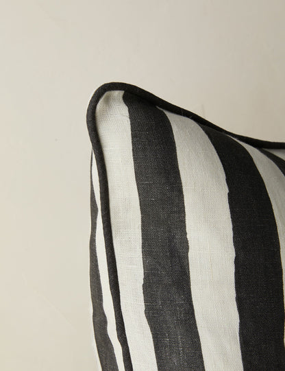Painterly Stripe Linen Pillow by Sarah Sherman Samuel