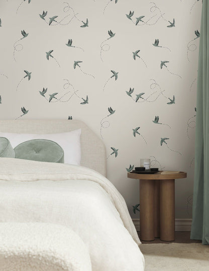 Sparrow Wallpaper by Rylee + Cru