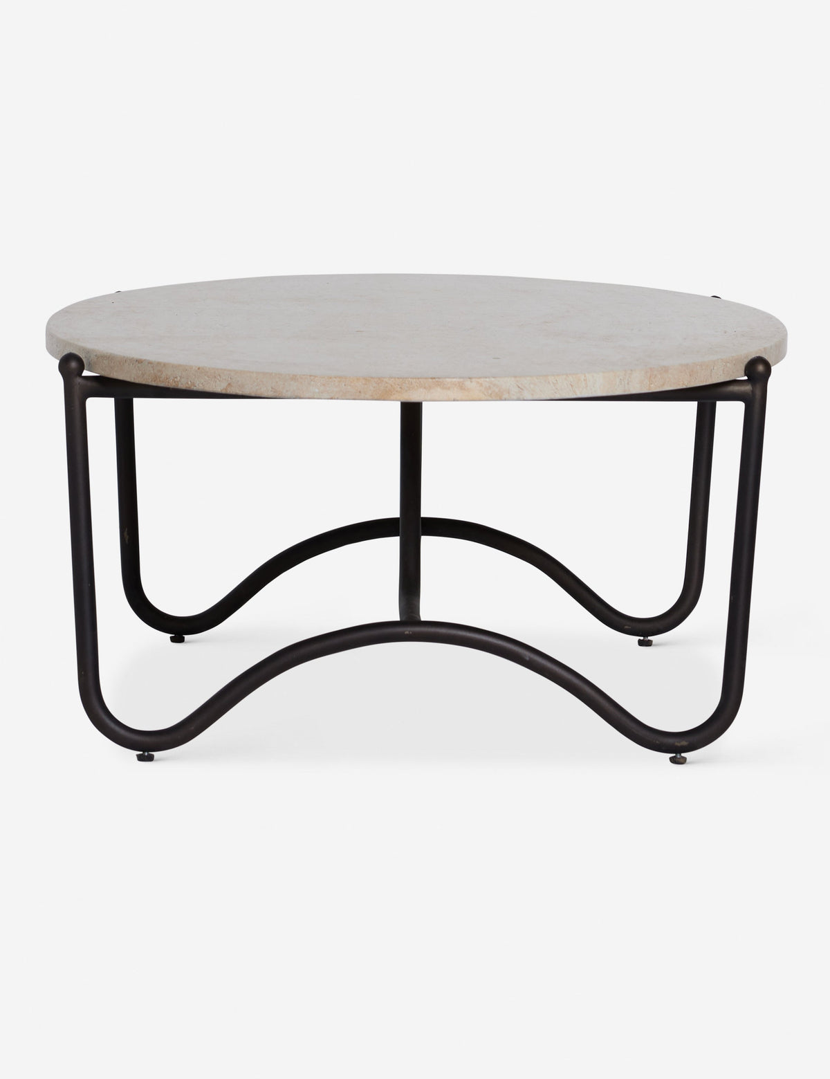 Open Box: Peggy Outdoor Oval Coffee Table, Faux Travertine by Sarah Sherman Samuel