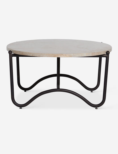 Open Box: Peggy Outdoor Oval Coffee Table, Faux Travertine by Sarah Sherman Samuel