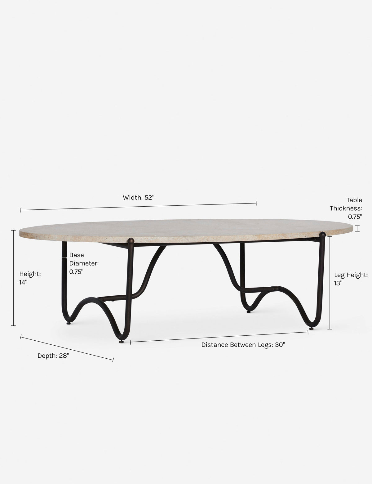 Peggy Outdoor Oval Coffee Table by Sarah Sherman Samuel