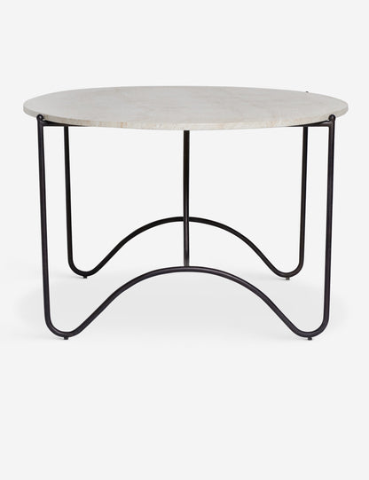 Open Box: Peggy Outdoor Oval Dining Table, Faux Travertine by Sarah Sherman Samuel