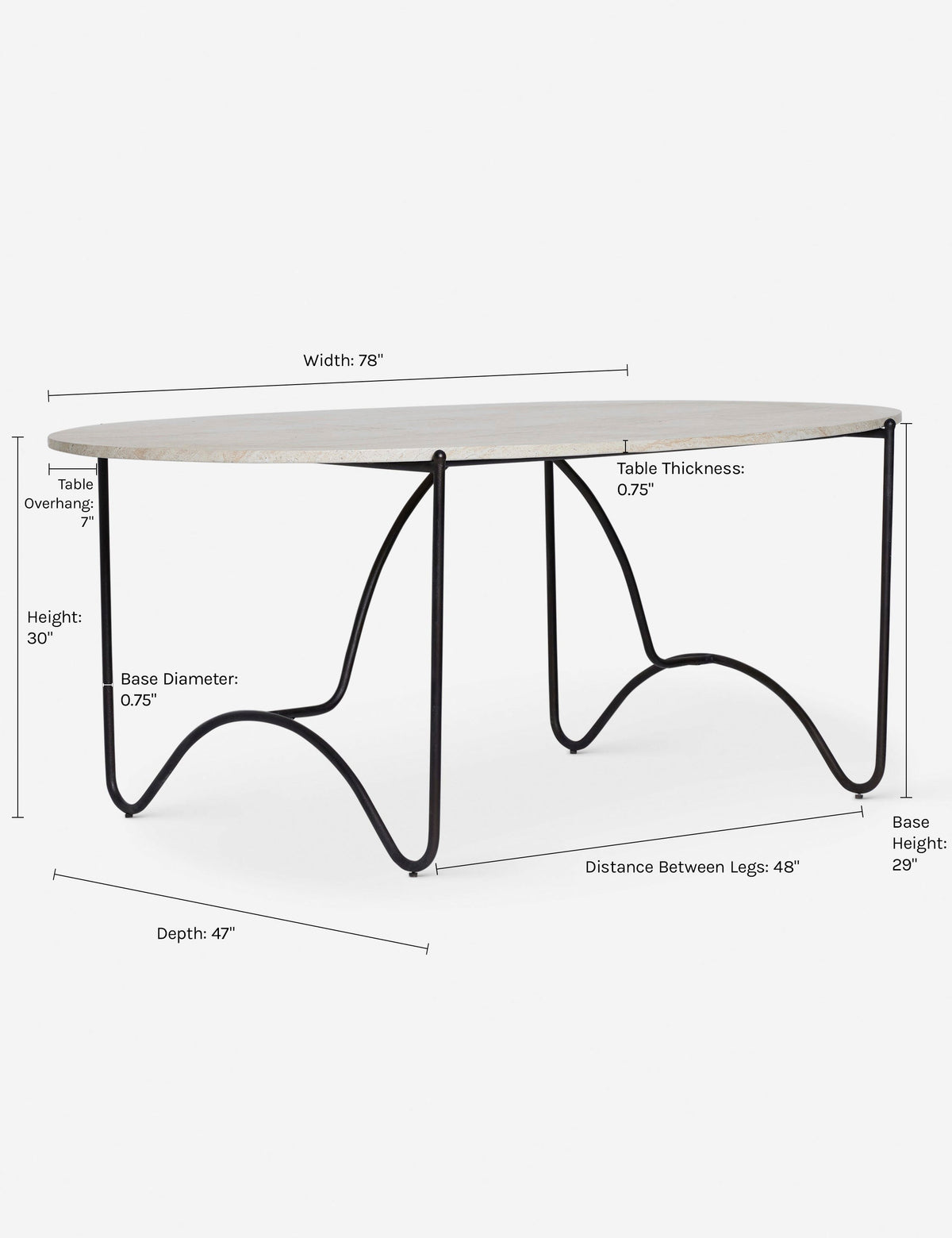 Peggy Outdoor Oval Dining Table by Sarah Sherman Samuel