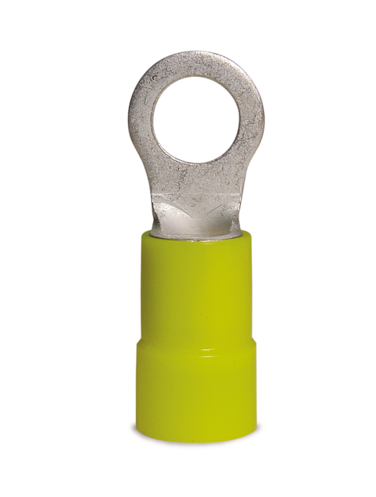 #4 AWG Vinyl-Insulated Ring Terminals (3/8" Stud)