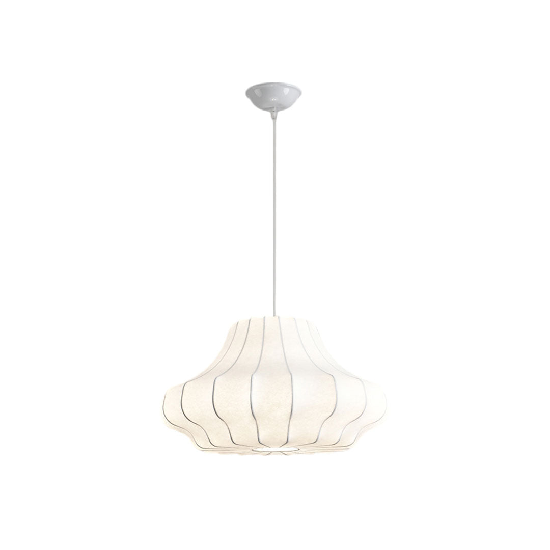 White Pendant Lighting Japanese Vintage Creative Silk Ceiling Light