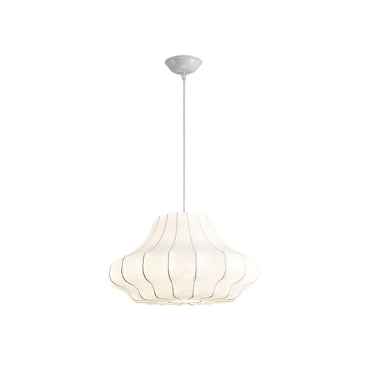 White Pendant Lighting Japanese Vintage Creative Silk Ceiling Light