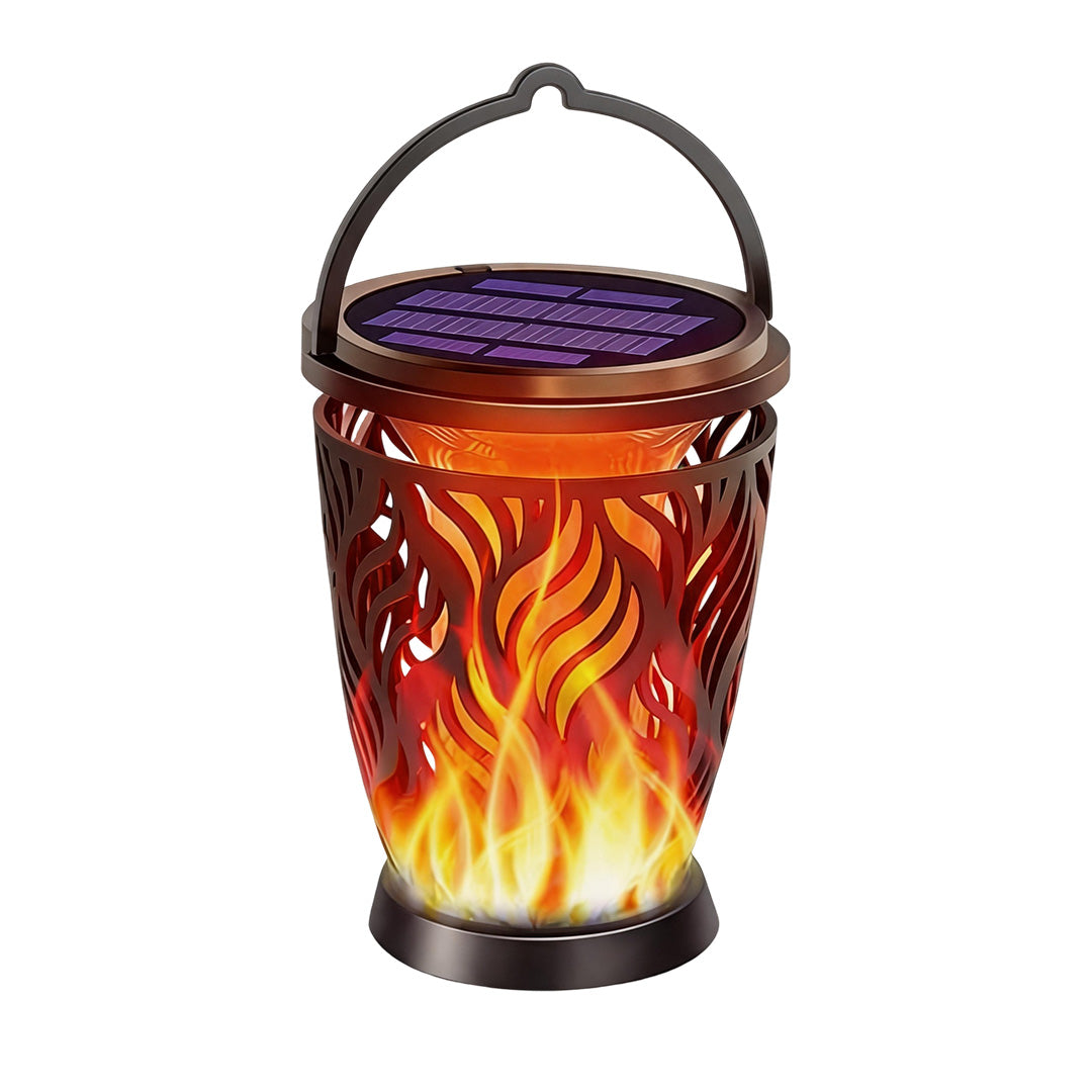 【4 PCS】Hanging Landscape Lights Solar Flame Outdoor Decoration Light