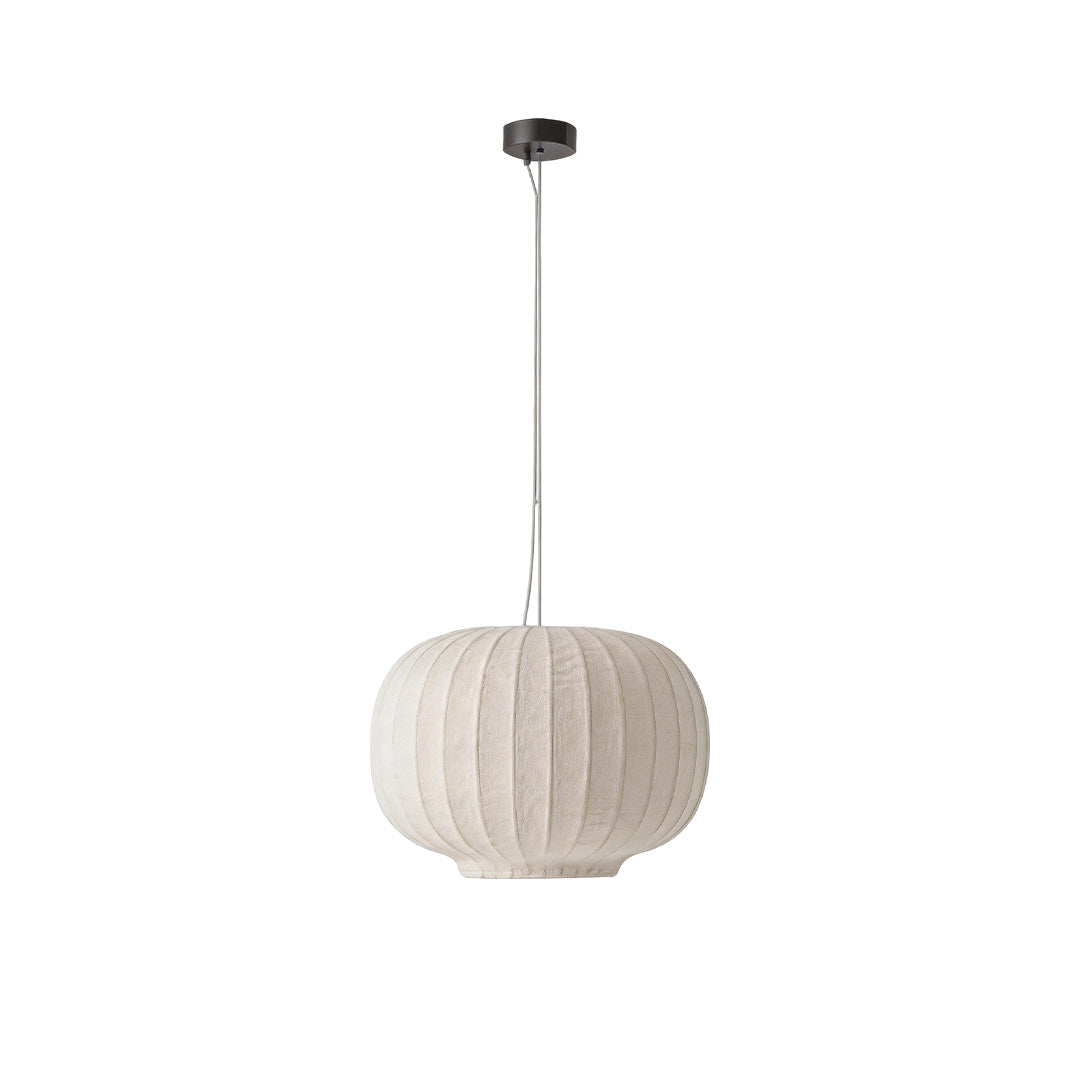 White Modern Chandelier Wabi-Sabi Silk Fabric Ceiling Light
