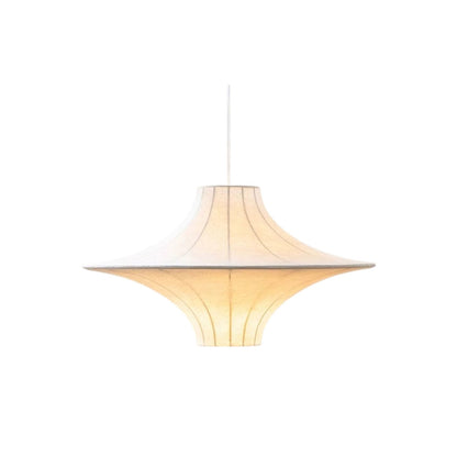 White Pendant Light Shade Spaceship Silk Ambient Ceiling Light