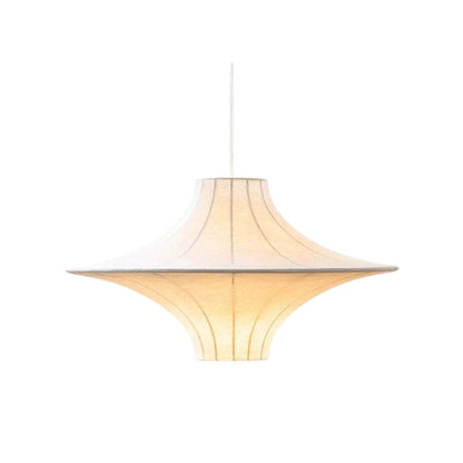 White Pendant Light Shade Spaceship Silk Ambient Ceiling Light