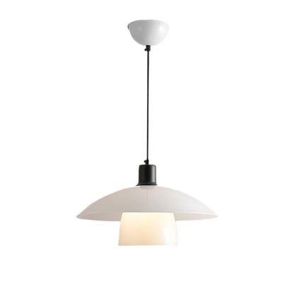 White Pendant Light Fixture Wabi Sabi Style Opal Glass Light
